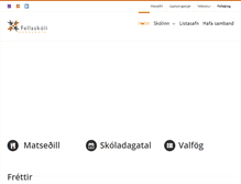 Tablet Screenshot of fellaskoli.is